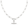 LUXE Linear Link T-Bar Necklace - Silver